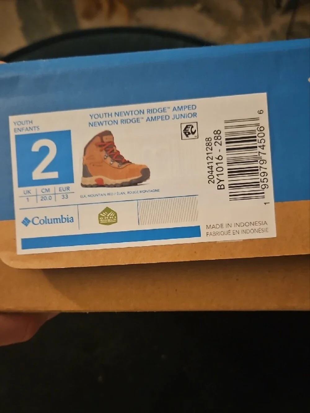 Columbia Kids Brown and Red Trail Boots